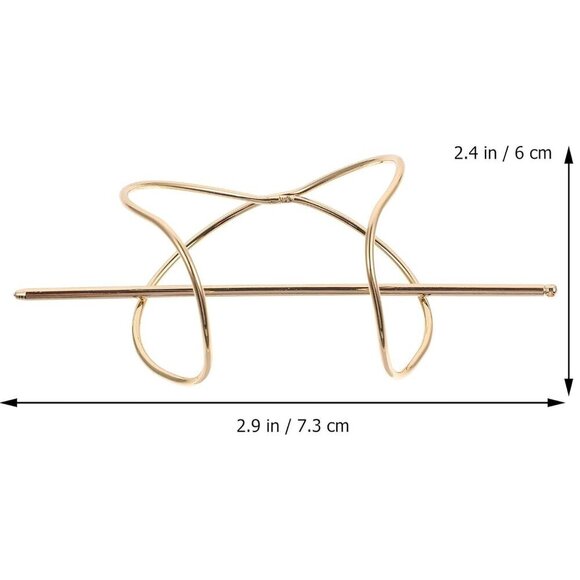 Metal Hairpins Antique X-Shaped Hair Cuffs Wedding Bridal Hair Accessories main image 6
